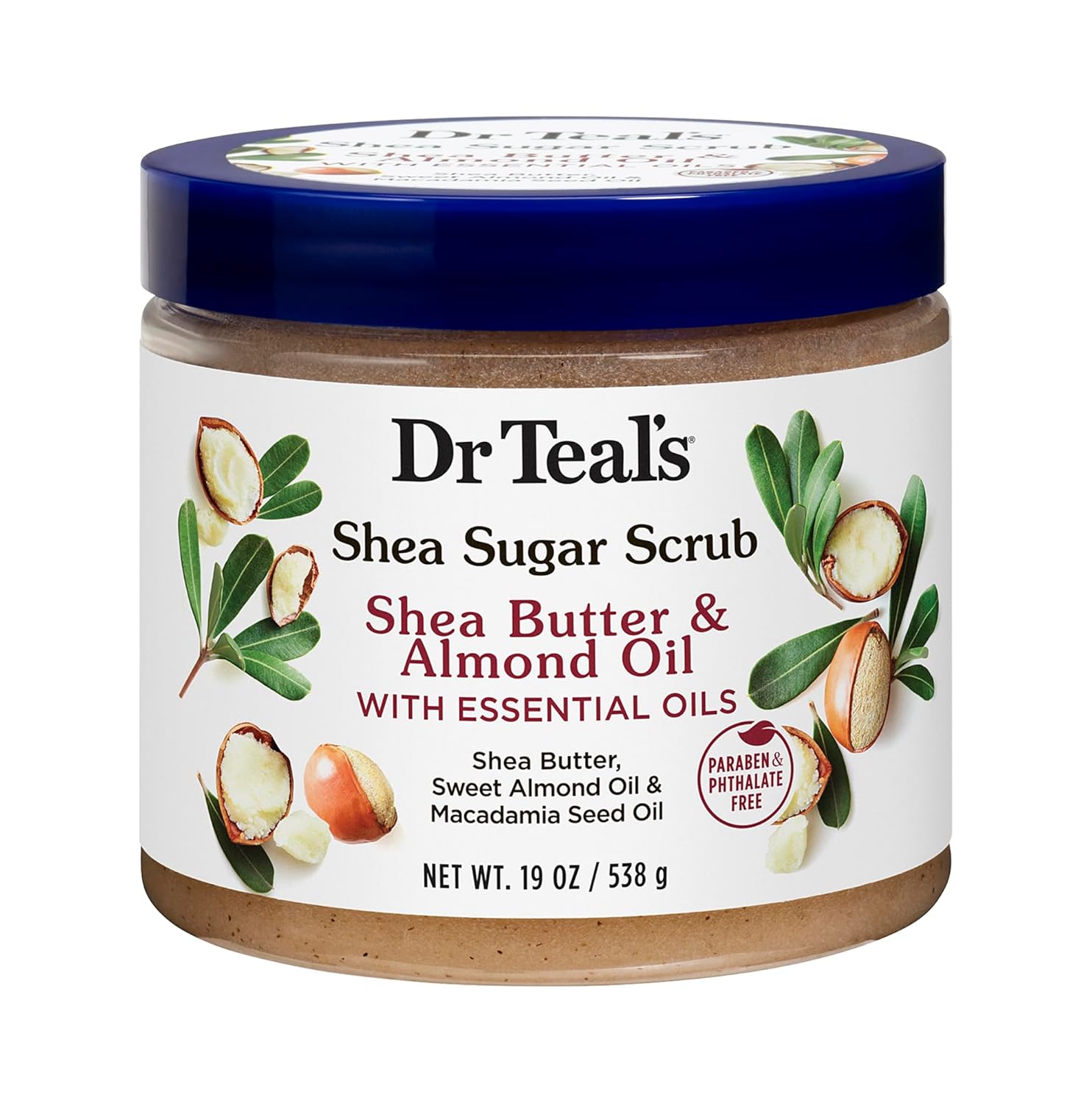 Dr. Teal's Shea Sugar Scrub Shea Butter & Almond Oil almond oil