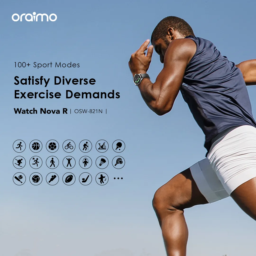 oraimo Watch Nova R 1.39'' Panda Glass IP68 Smart Watch OSW-821N 821n 4