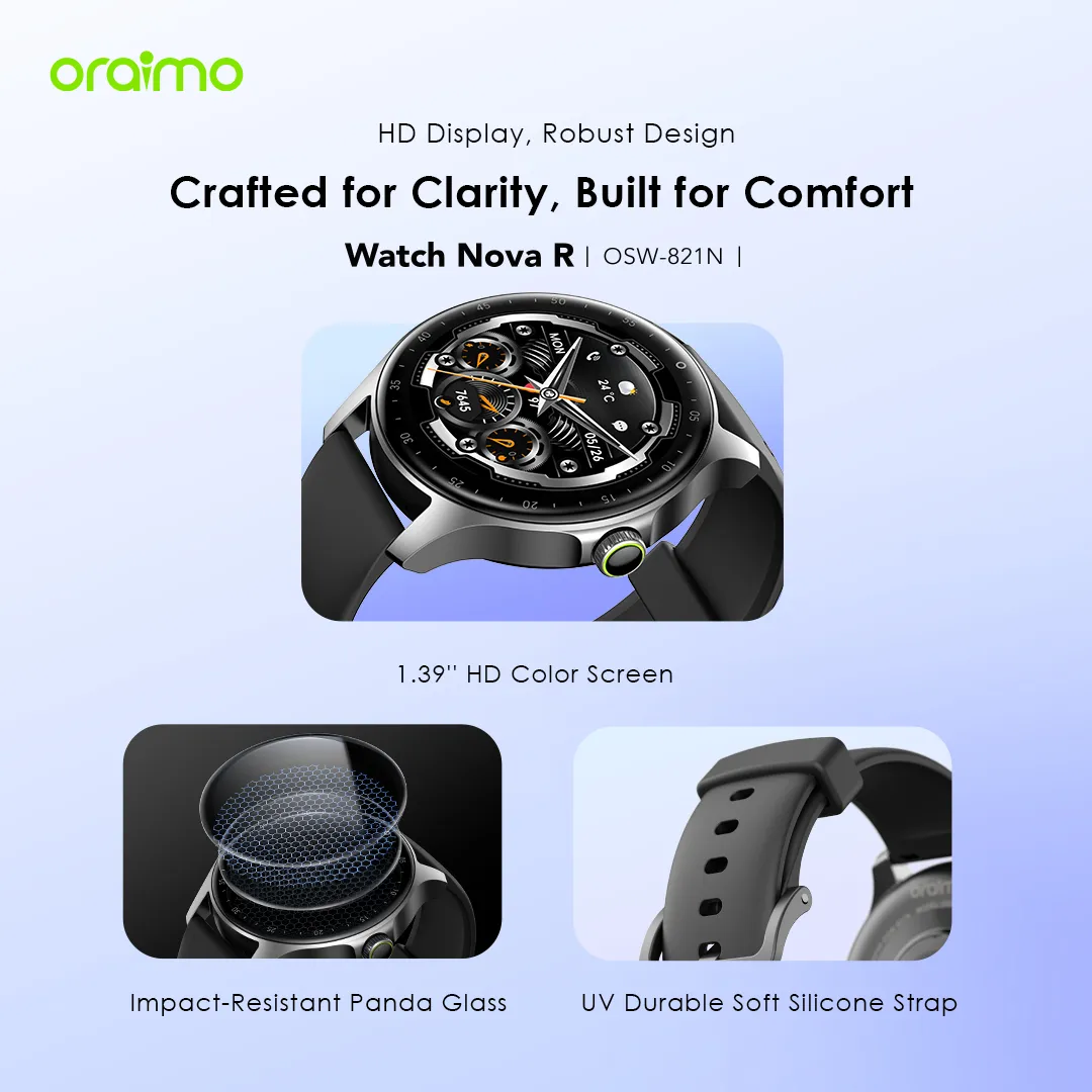 oraimo Watch Nova R 1.39'' Panda Glass IP68 Smart Watch OSW-821N 821n 7