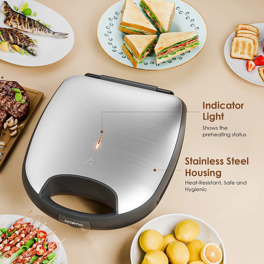 oraimo SmartSandwichMaker Plus 1200W with Detachable Cooking Plates OSM-501A OSM 501A OPENED 2