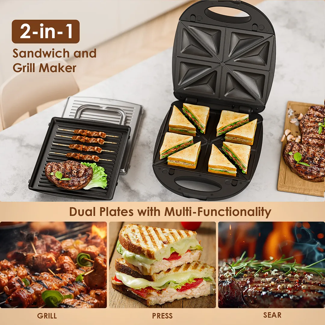 oraimo SmartSandwichMaker Plus 1200W with Detachable Cooking Plates OSM-501A OSM 501A OPENED 5
