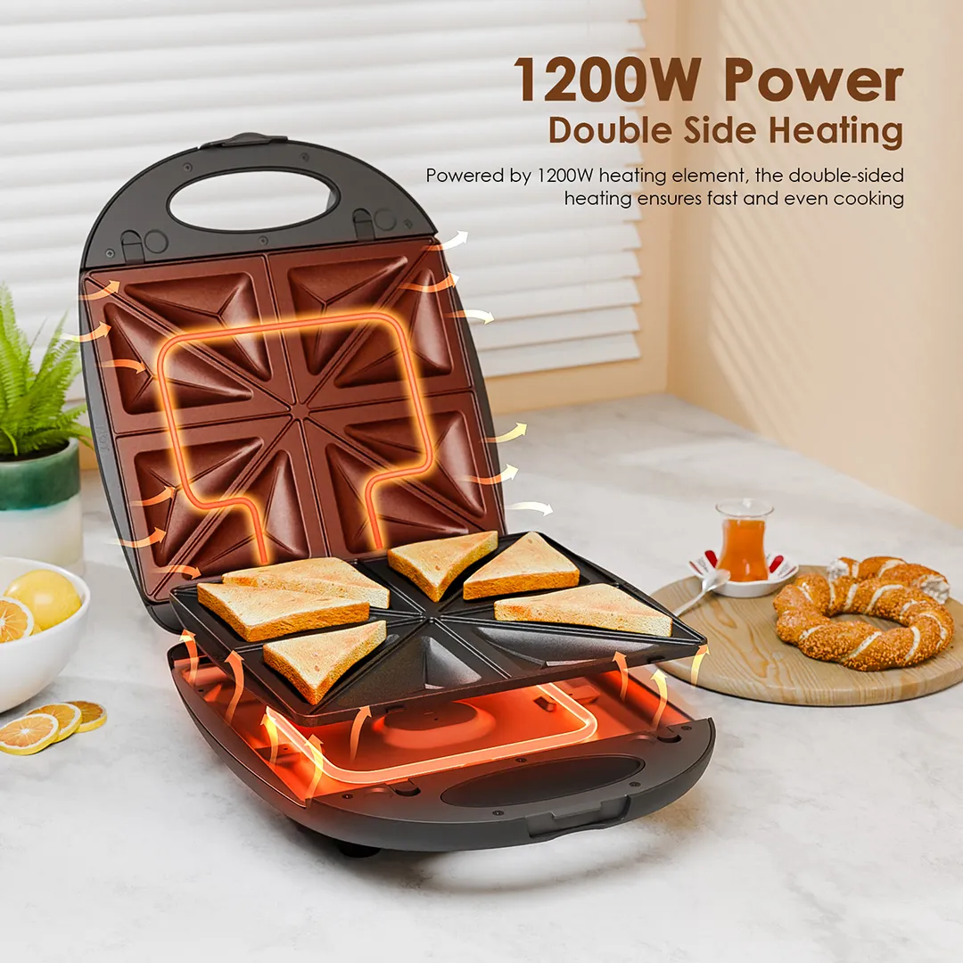 oraimo SmartSandwichMaker Plus 1200W with Detachable Cooking Plates OSM-501A OSM 501A OPENED 6