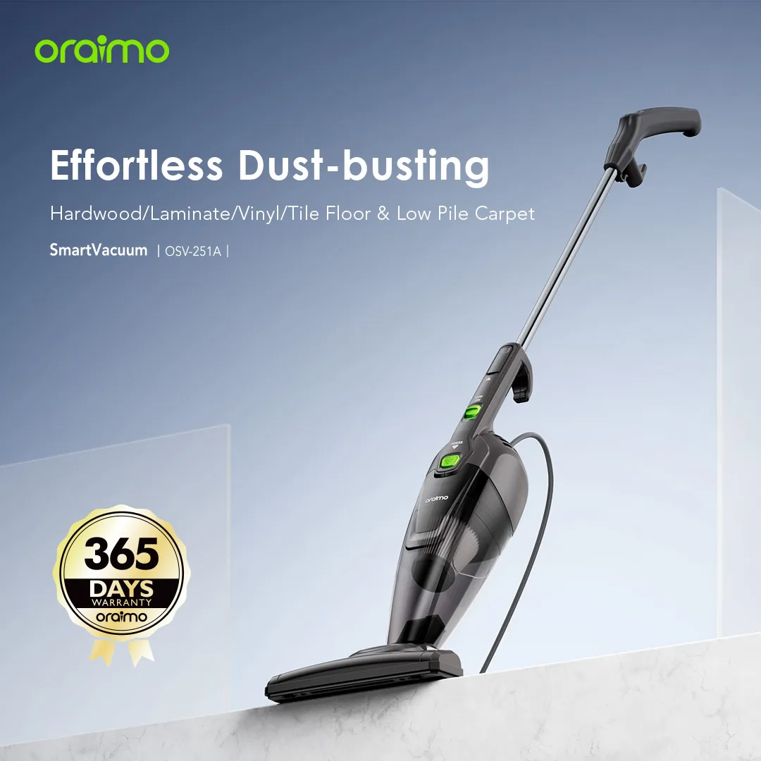 oraimo SmartVacuum Corded Vacuum Cleaner with 5m Cord, 500W High Speed Powerful Suction OSV-251A OSV 251A STICK VACUUM 1
