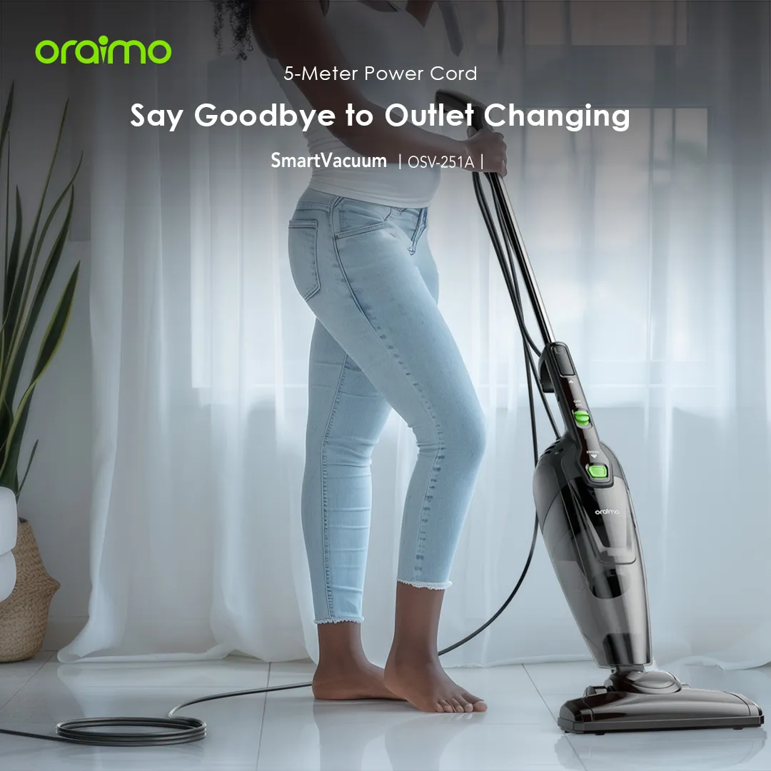 oraimo SmartVacuum Corded Vacuum Cleaner with 5m Cord, 500W High Speed Powerful Suction OSV-251A OSV 251A STICK VACUUM 6