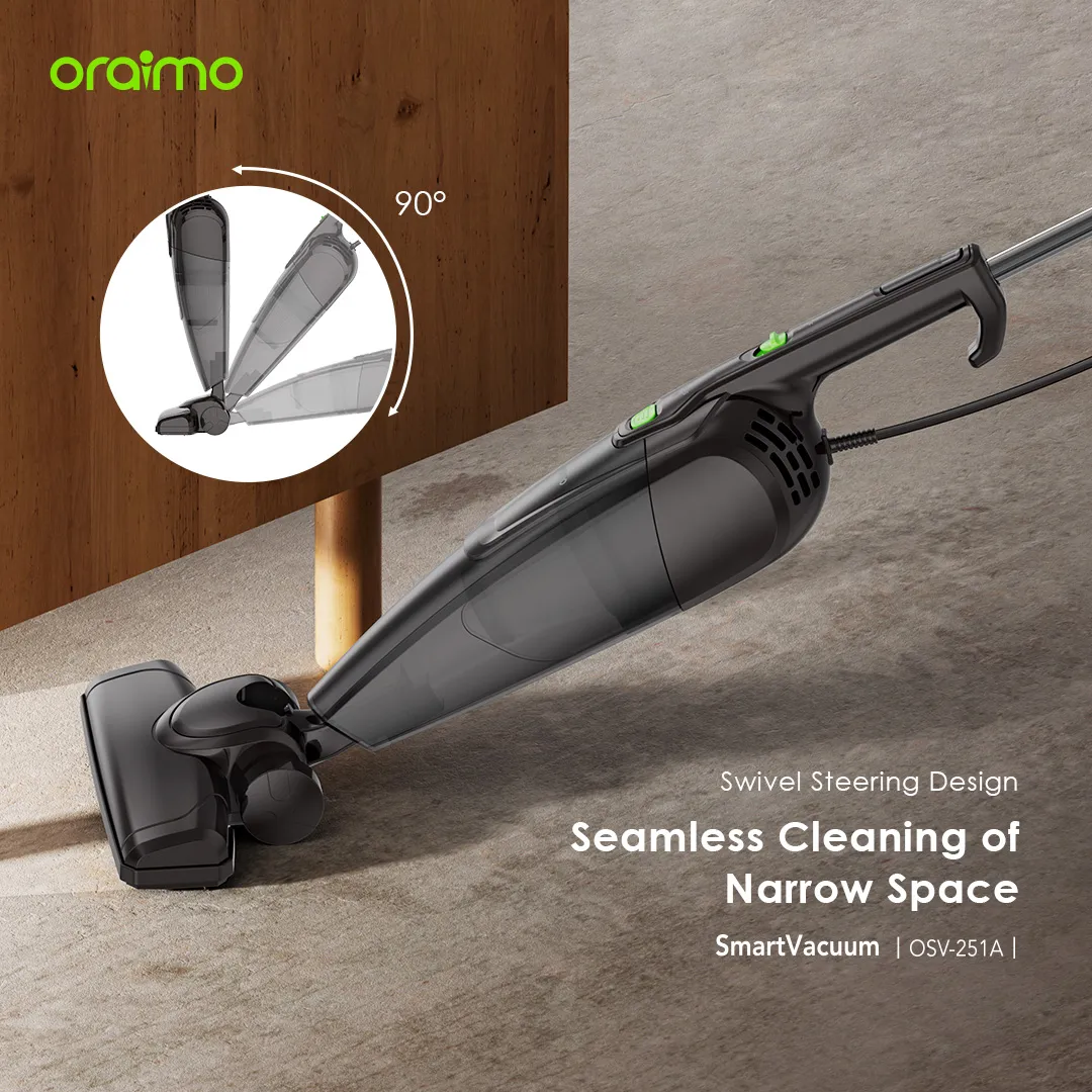 oraimo SmartVacuum Corded Vacuum Cleaner with 5m Cord, 500W High Speed Powerful Suction OSV-251A OSV 251A STICK VACUUM 7