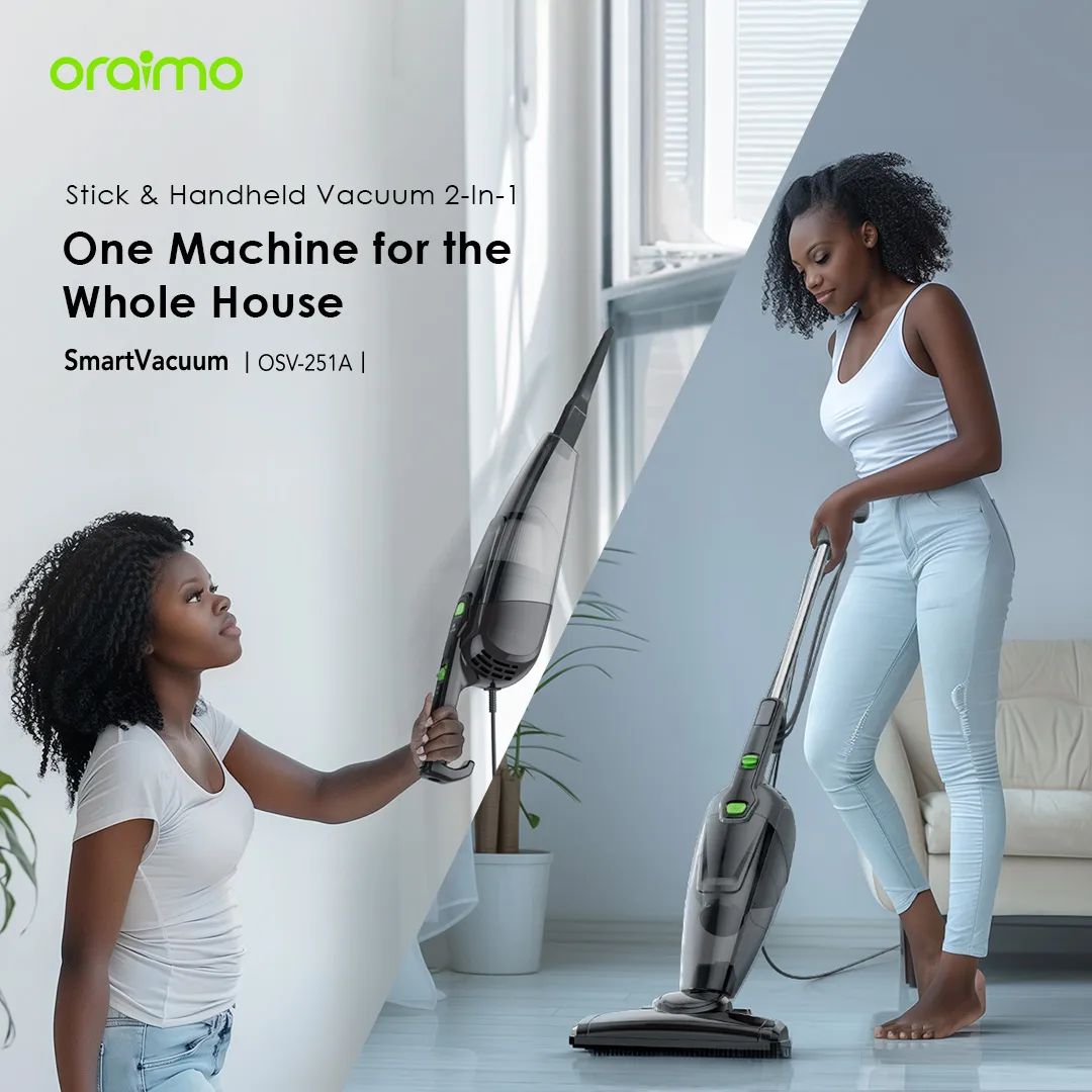 oraimo SmartVacuum Corded Vacuum Cleaner with 5m Cord, 500W High Speed Powerful Suction OSV-251A OSV 251A STICK VACUUM 8