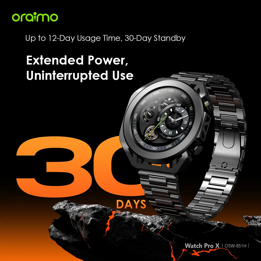 oraimo Watch Pro X 1.43'' Amoled IP68 Smart Watch with 2 Replaceable Watch Cases & Straps OSW-851H OSW 851H FB 4