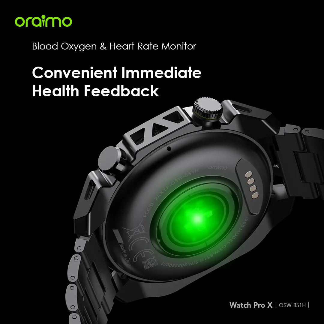 oraimo Watch Pro X 1.43'' Amoled IP68 Smart Watch with 2 Replaceable Watch Cases & Straps OSW-851H OSW 851H FB 7