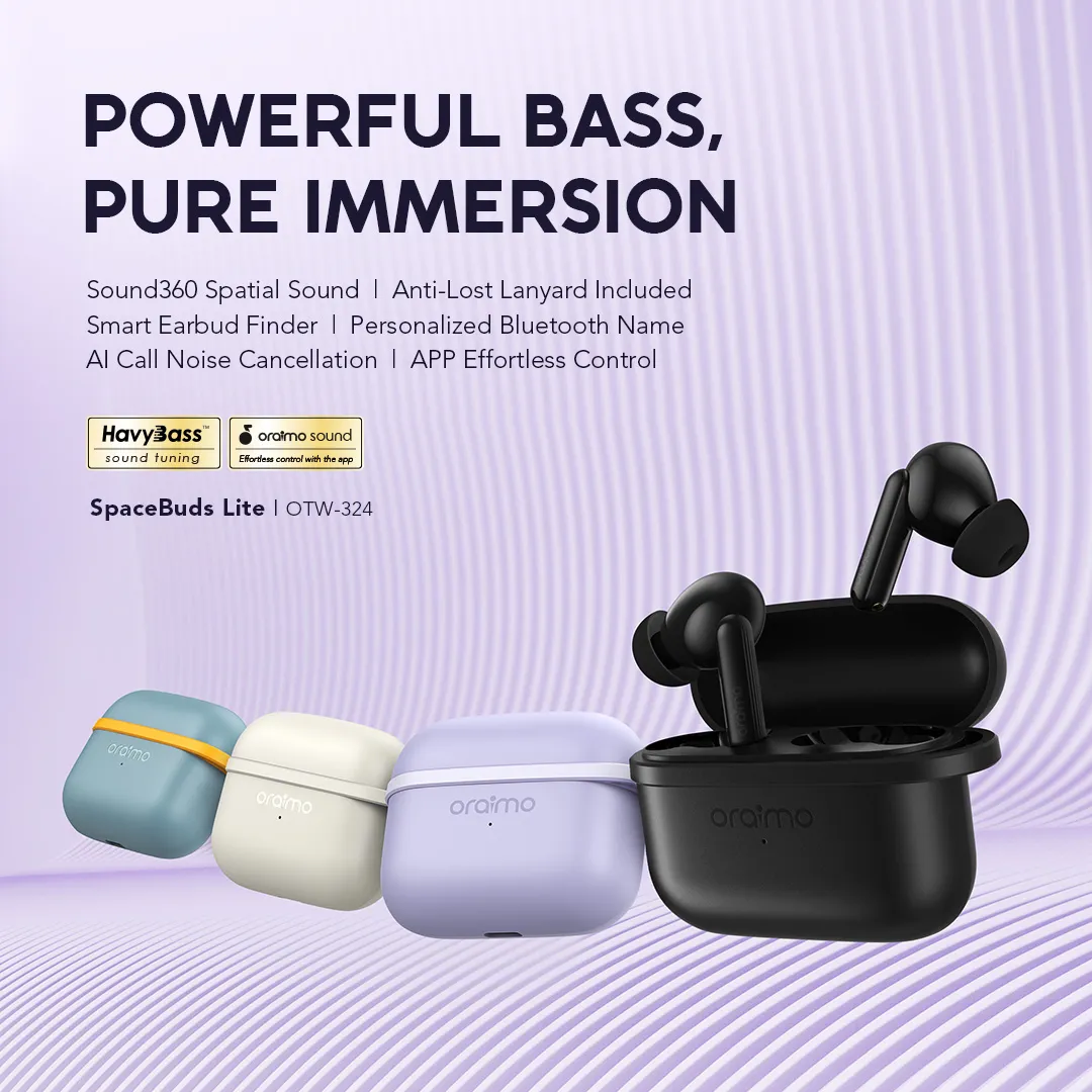 oraimo SpaceBuds Lite Sound360 Anti-Lost True Wireless Earbuds OTW-324 OTW 324 1080 1