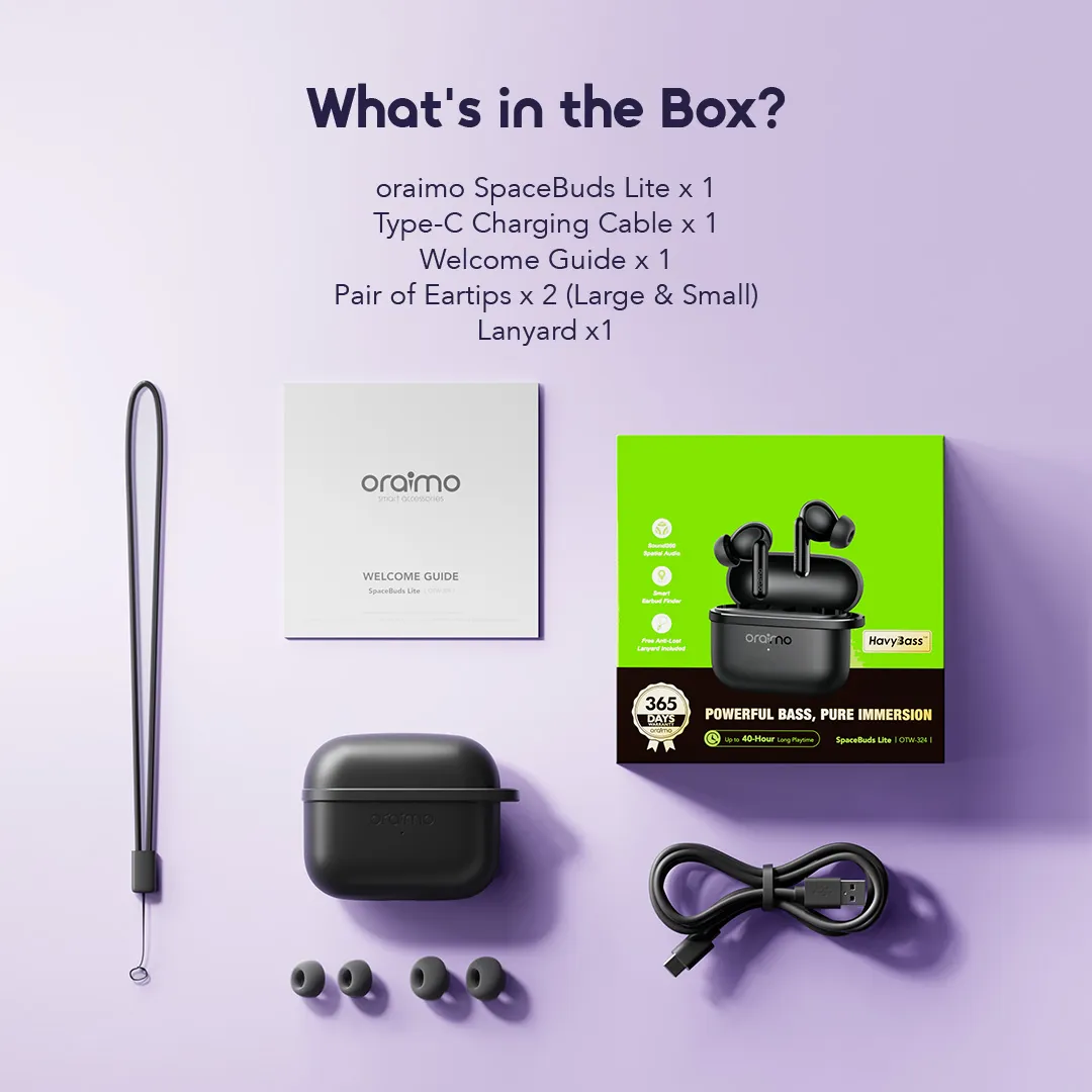 oraimo SpaceBuds Lite Sound360 Anti-Lost True Wireless Earbuds OTW-324 OTW 324 1080 10