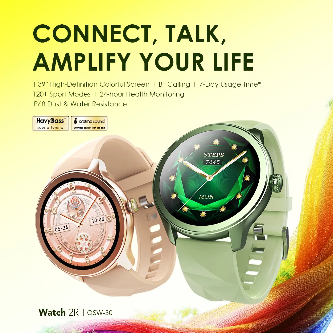oraimo Watch 2R Colorful 1.39" TFT IP68 Smart Watch OSW-30-2 SMART WATCH 2R OSW 30 1
