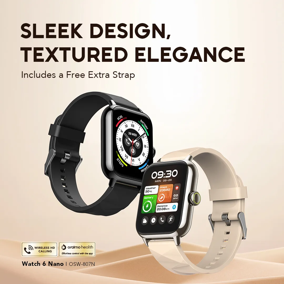 oraimo Watch 6 Nano 1.52" TFT Full Touch Smart Watch OSW-807N SmartWatch Watch6Nano OSW 807N 1