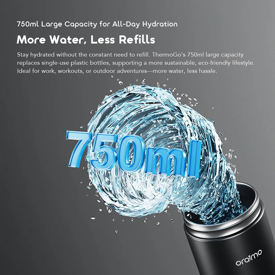 oraimo ThermoGo 750ml Stainless Steel Insulated Thermos OH-VIT201N Vacuum Thermos Cup OH VIT201N 750ml