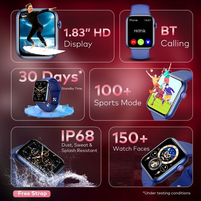 itel Water Proof ISW-011 Native Storm Smart Watch - Blue isw011 blue 8