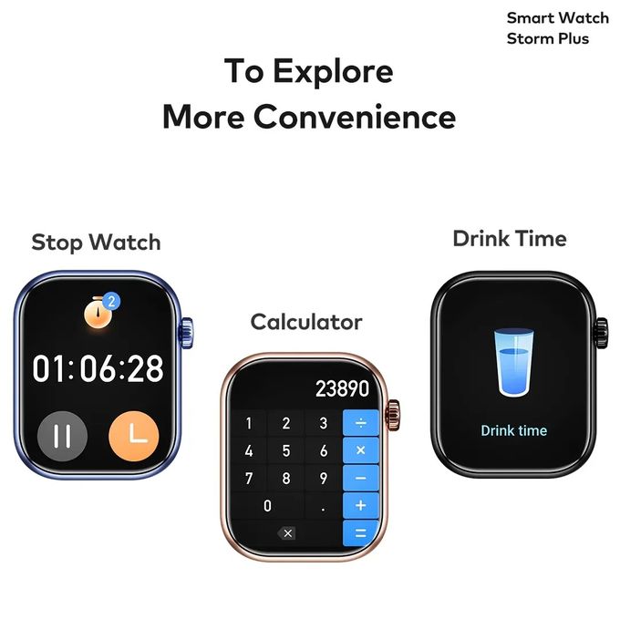 itel 2.01" HD Water Proof ISW-015 Storm Plus Smart Watch - Black itel isw 015 3