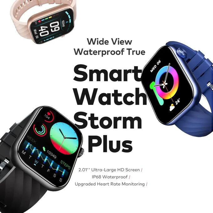 itel 2.01" HD Water Proof ISW-015 Storm Plus Smart Watch - Black itel isw 015 8