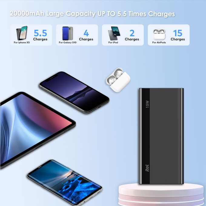 itel T162 20000mAh Power bank itel t162 4