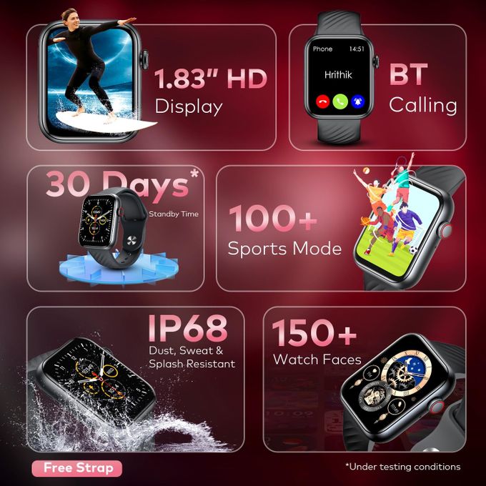 Share this product itel Water Proof ISW-011 Native Storm Smart Watch - Black itelisw 011 8