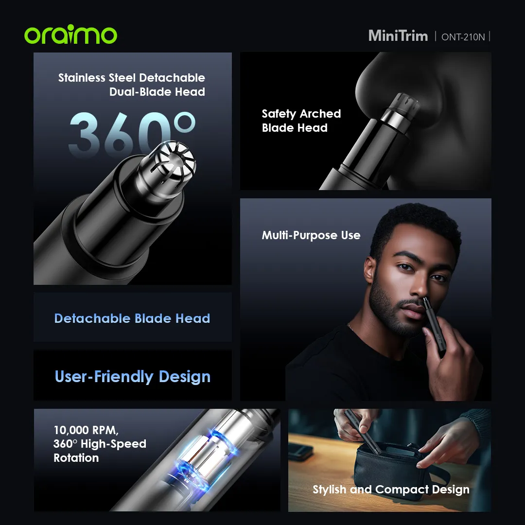 oraimo MiniTrim Nose Ear Hair Trimmer ONT-210N ont 210n 11