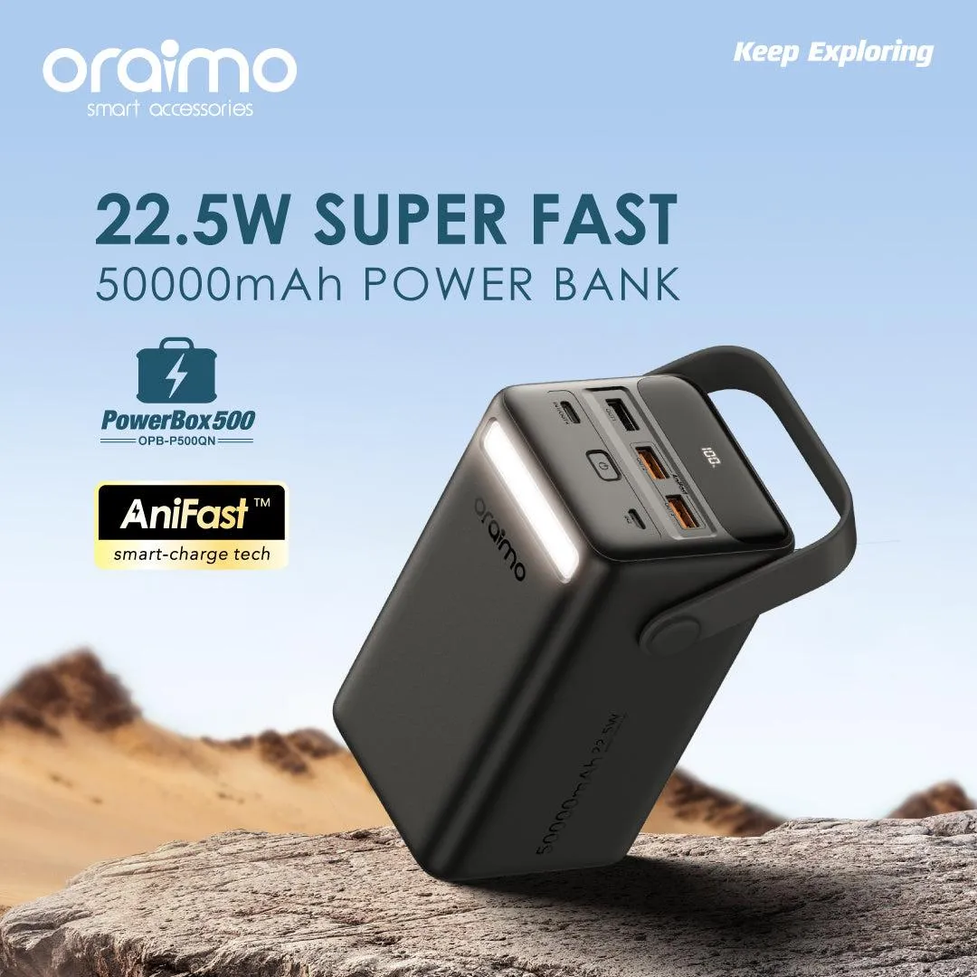 oraimo PowerBox 500 50000mAh 22.5W Power Bank OPB-P500QN opb p500qn 1