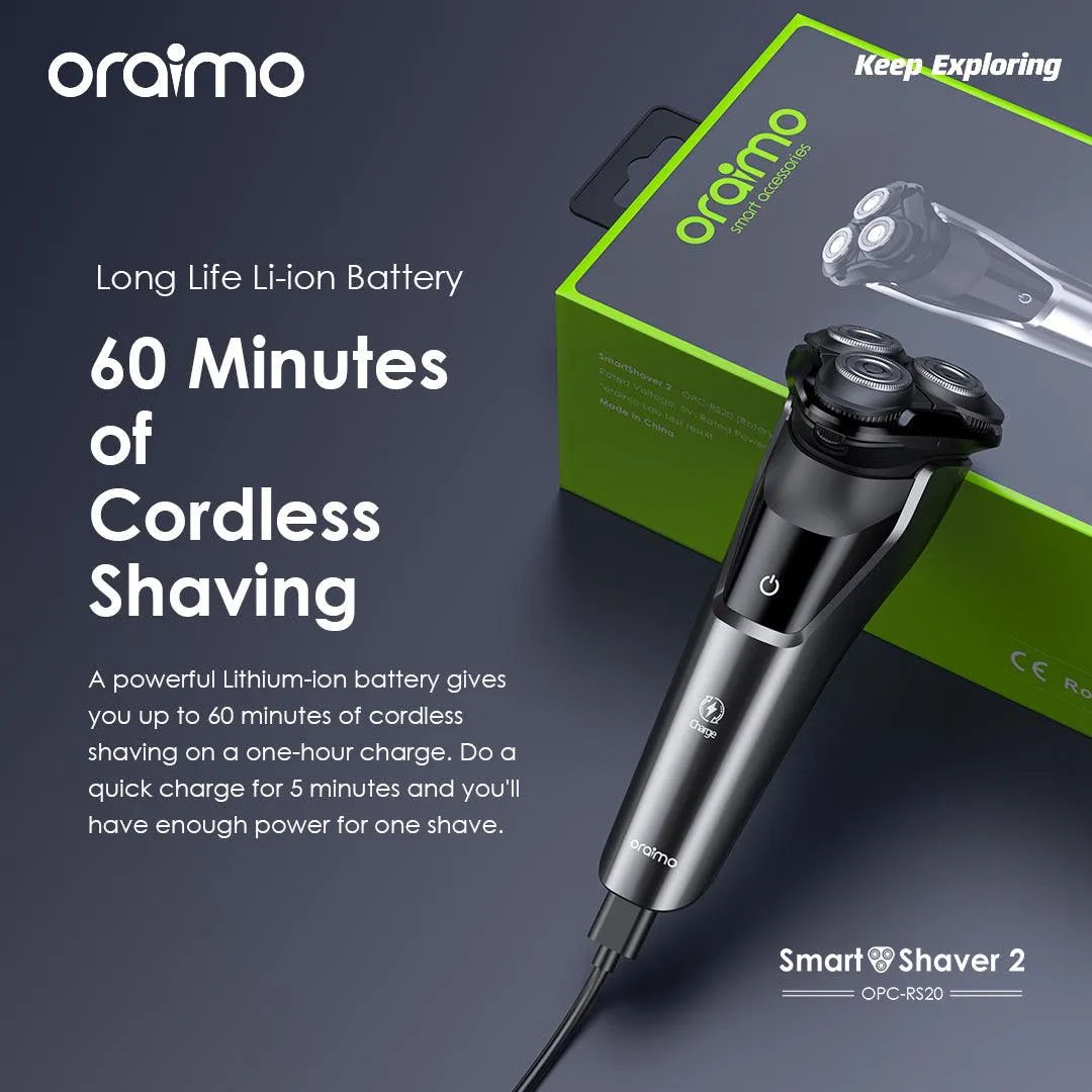 oraimo Smart Shaver 2 IPX7 Smoothness Shaver OPC-RS20 opc rs20 6