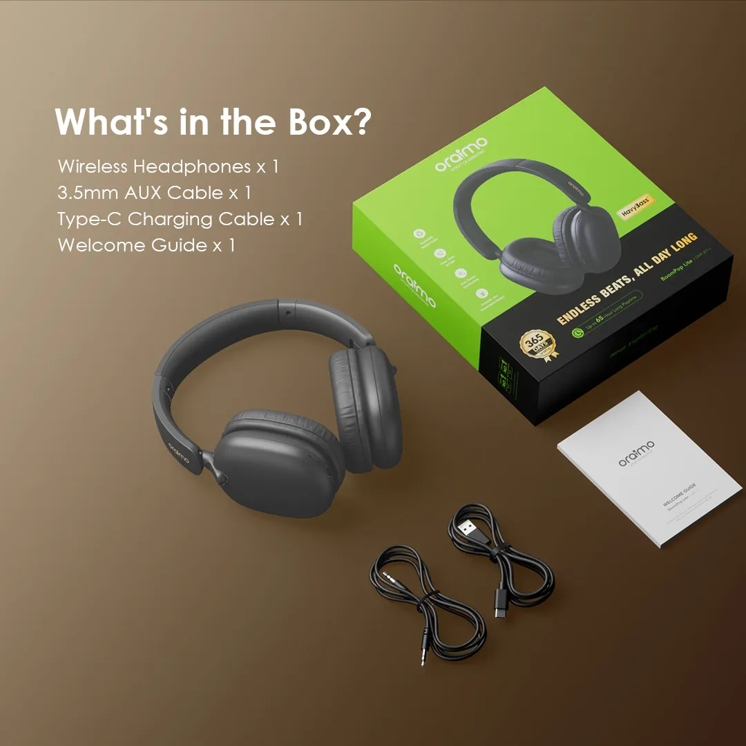 oraimo BoomPop Lite ENC Over-Ear Wireless Headphones OHP-317 oraimo BoomPop Lite ENC Over Ear Wireless Headphones ohp 317 2