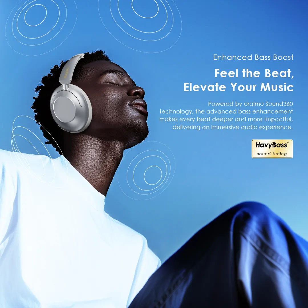 oraimo BoomPop Pro ANC Over-Ear Headphones OHP-917 oraimo BoomPop Pro OHP 917 Enhanced Bass Boost