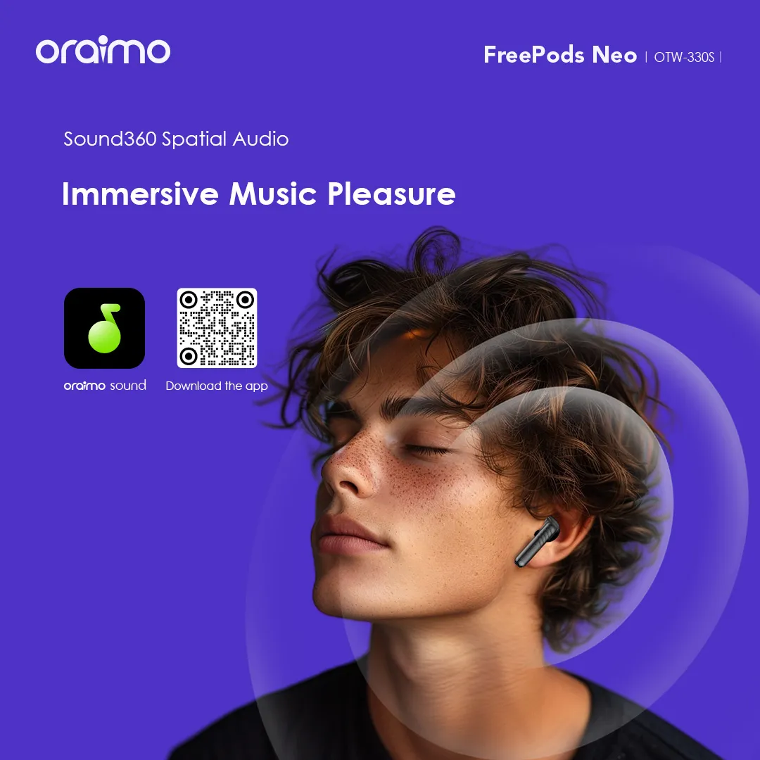 oraimo FreePods Neo Half In Ear True Wireless Earbuds OTW-330S oraimo FreePods Neo Half In Ear True Wireless Earbuds otw 330s 10