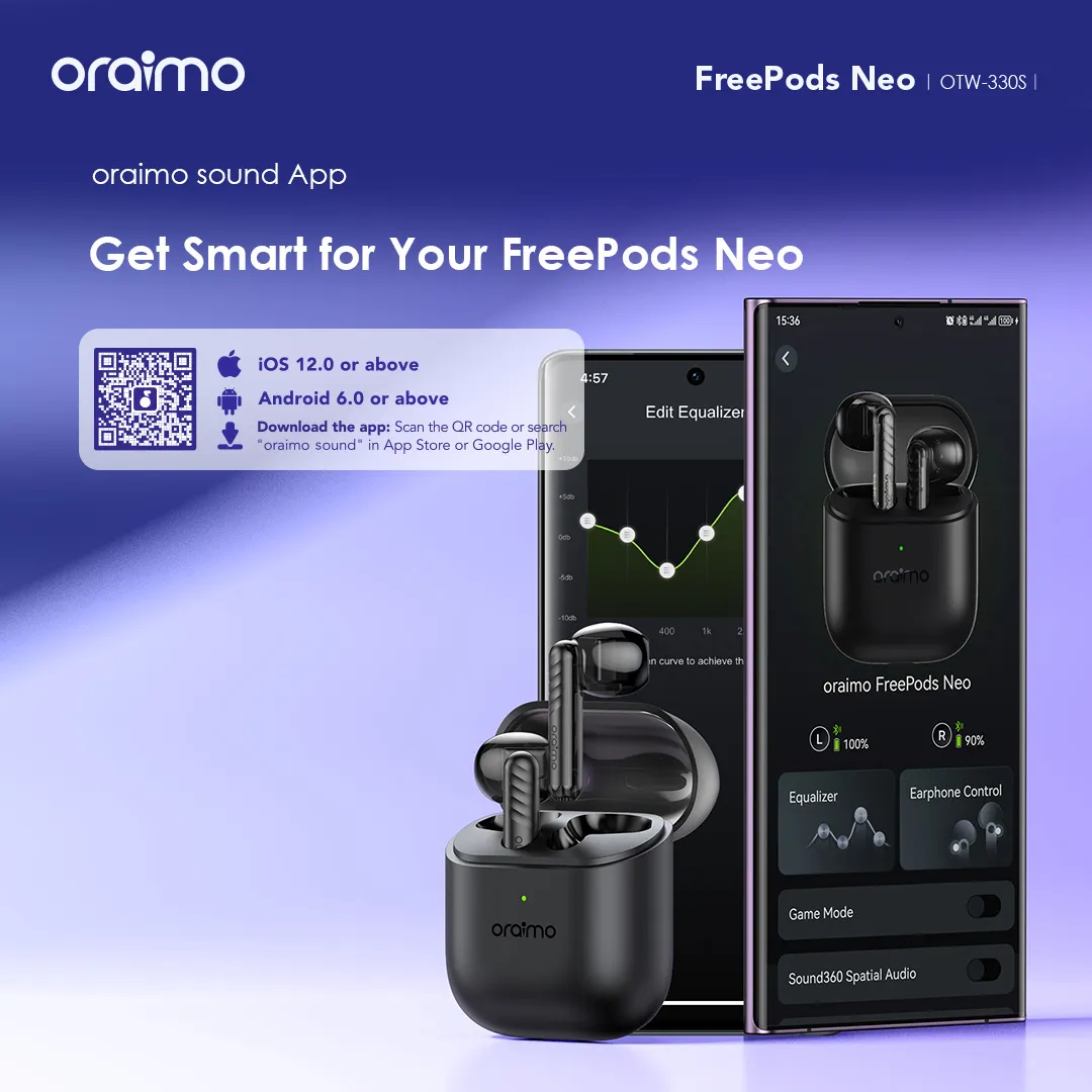 oraimo FreePods Neo Half In Ear True Wireless Earbuds OTW-330S oraimo FreePods Neo Half In Ear True Wireless Earbuds otw 330s 5