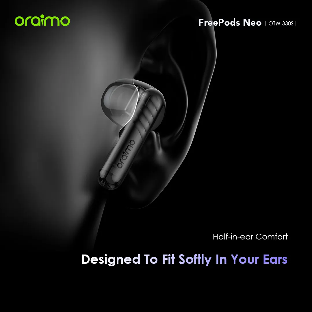oraimo FreePods Neo Half In Ear True Wireless Earbuds OTW-330S oraimo FreePods Neo Half In Ear True Wireless Earbuds otw 330s 9