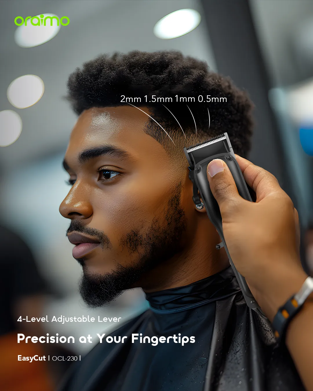 oraimo EasyCut Super Powerful Adjustable Hair Clipper OCL-230 oraimo Hair Clipper EasyCut OCL 230 4 Level Adjustable Lever