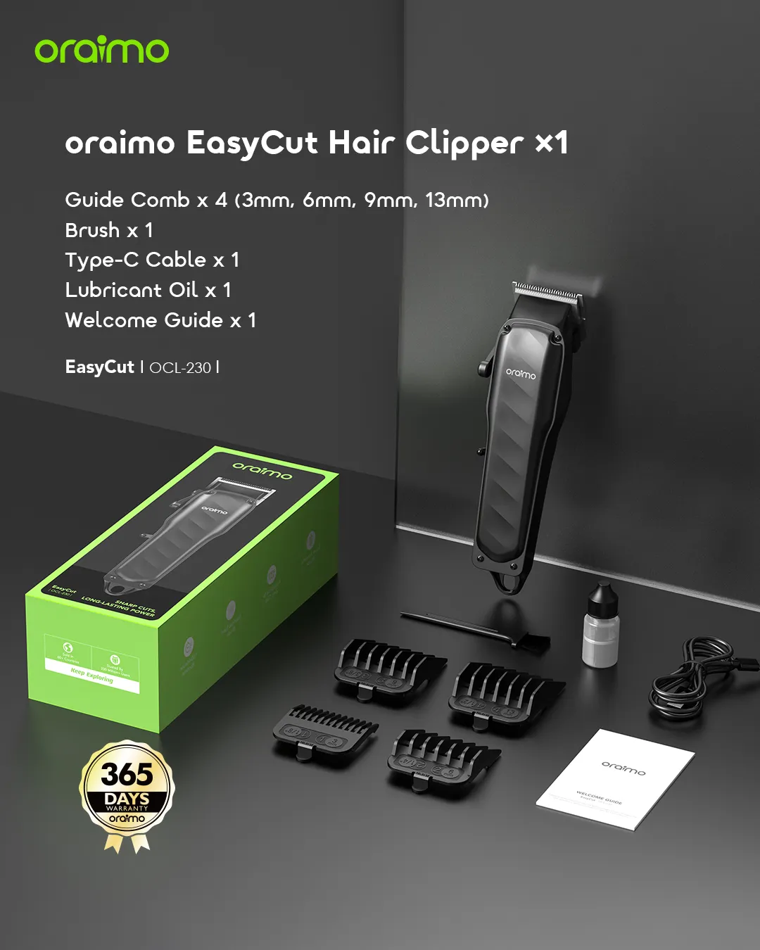 oraimo EasyCut Super Powerful Adjustable Hair Clipper OCL-230 oraimo Hair Clipper EasyCut OCL 230 9