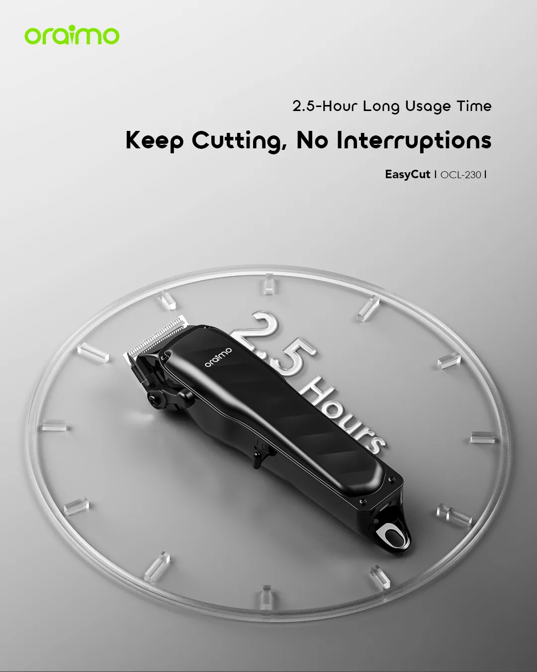 oraimo EasyCut Super Powerful Adjustable Hair Clipper OCL-230 oraimo Hair Clipper EasyCut OCL 230 Long Use Time