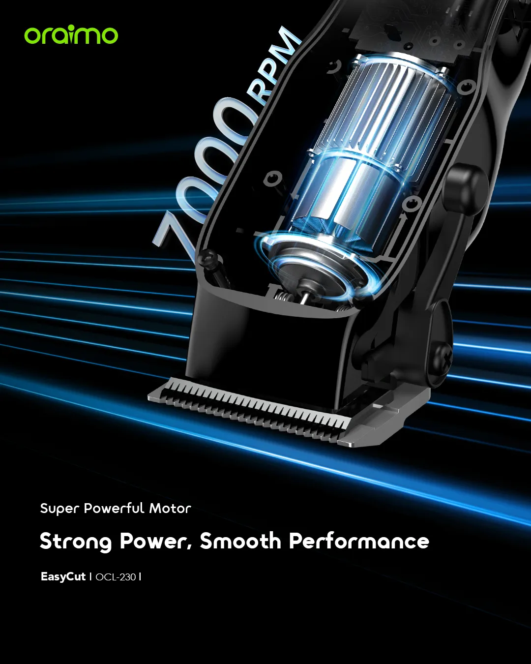 oraimo EasyCut Super Powerful Adjustable Hair Clipper OCL-230 oraimo Hair Clipper EasyCut OCL 230 Powerful Motor