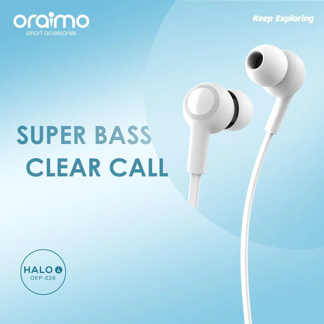 oraimo Halo 4 In-Ear Wired Headphones OEP-26 oraimo Halo 4 In Ear Wired Headphones oep 26 1
