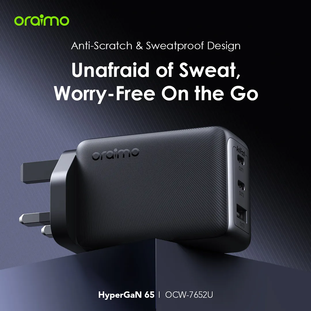 oraimo HyperGaN 65 65W GaN Wall Charger Kit with 100W CC Cable OCW-7652U oraimo HyperGaN 65 65W GaN Wall Charger Kit with 100W CC Cable OCW 7652U 3