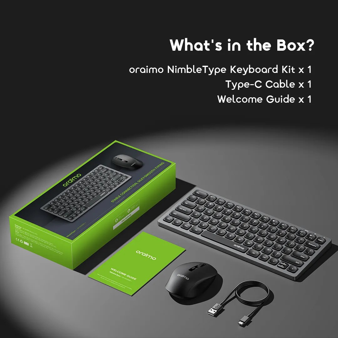 oraimo NimbleType Wireless Keyboard Mouse Kit OF-KK500N oraimo Keyboard Kit NimbleType OF KK500N 7