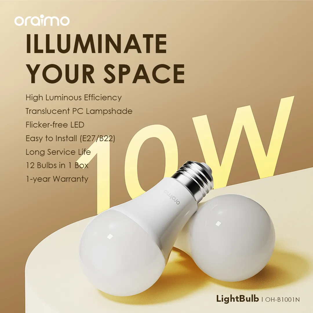 oraimo LightBulb 12pcs 10W LED Light Bulb 1