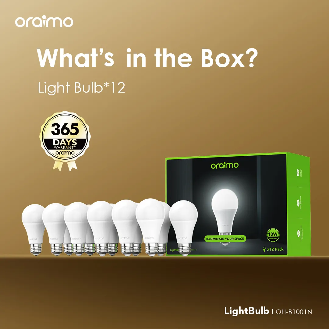 oraimo LightBulb 12pcs 10W LED Light Bulb 2