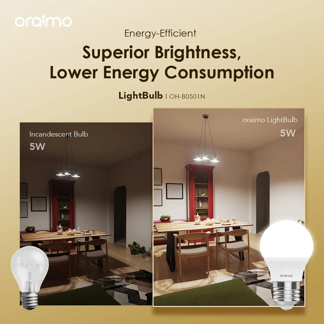 oraimo LightBulb 12pcs 5W LED Light Bulb OH-B0501N oraimo LightBulb 12pcs 5W LED Light Bulb 5