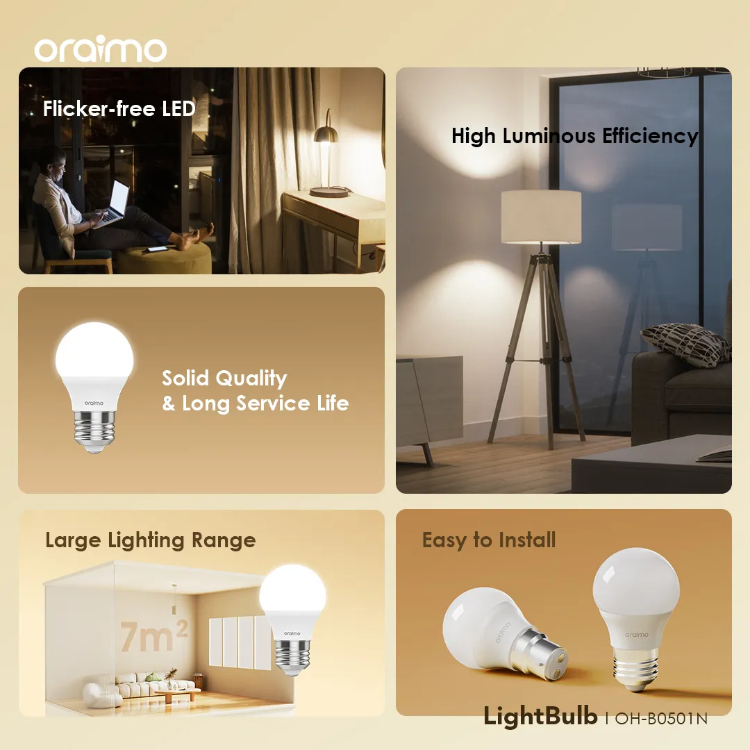 oraimo LightBulb 12pcs 5W LED Light Bulb OH-B0501N oraimo LightBulb 12pcs 5W LED Light Bulb 9