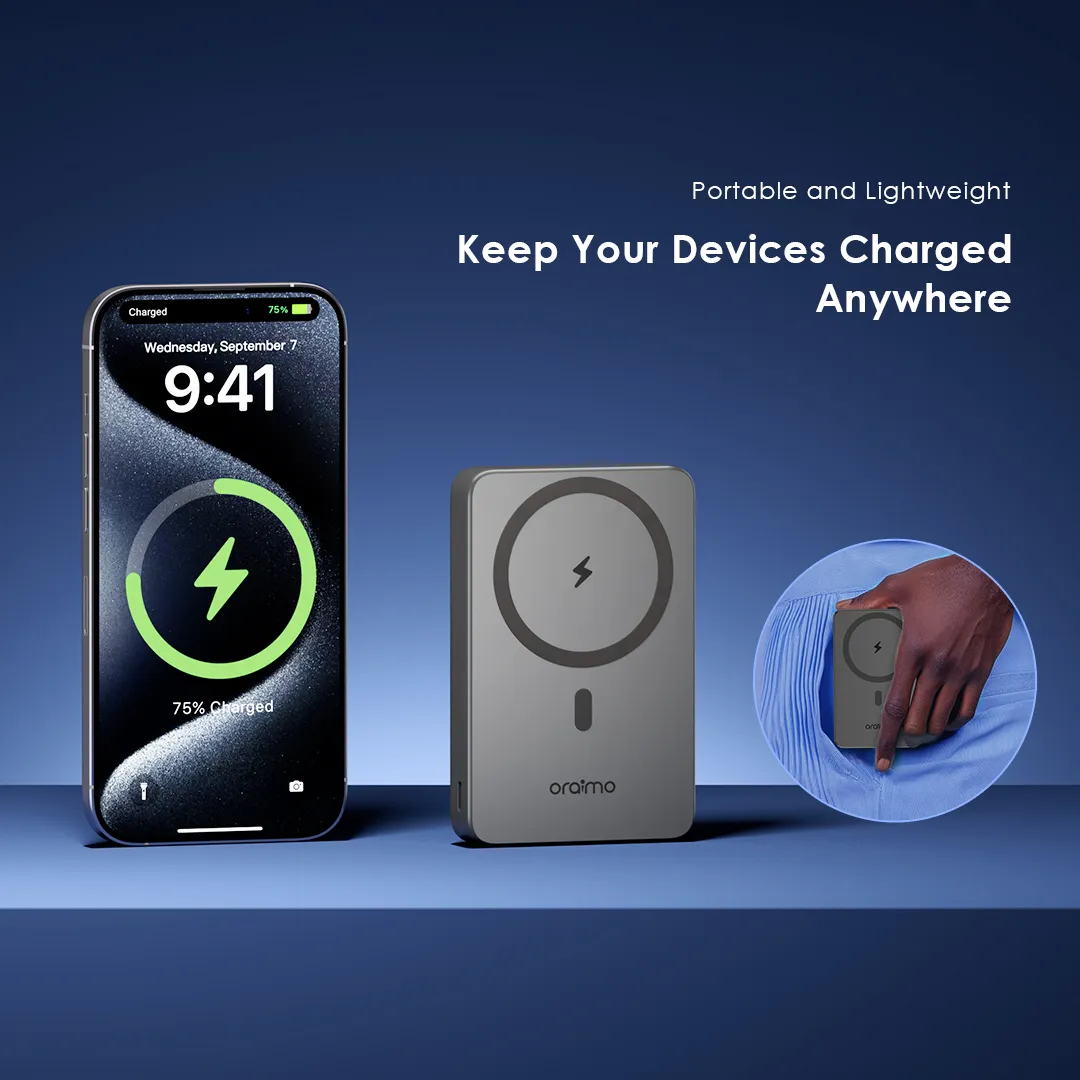 oraimo MagPower 15 10000mAh Wireless and Wired Power Bank 1