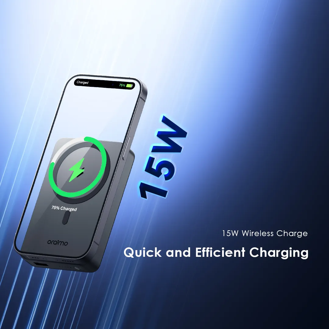 oraimo MagPower 15 10000mAh Wireless and Wired Power Bank 11