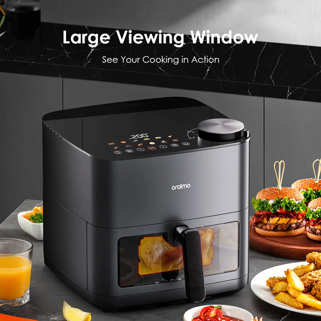 oraimo NutriFry Max 8L 2000W Air Fryer OAF-501A oraimo Nutrifry Max Air Fryer OAF 501A large viewing window