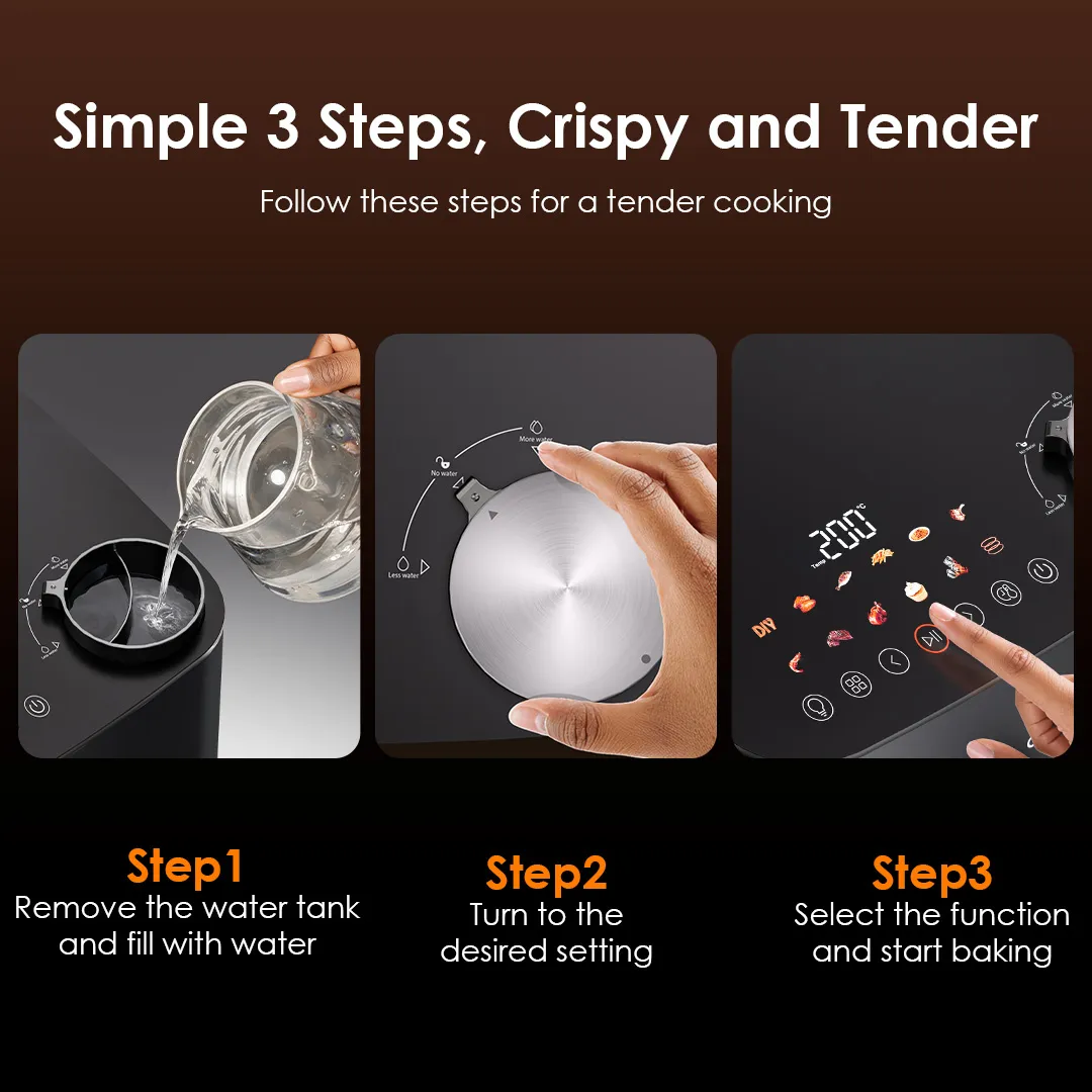 oraimo NutriFry Max 8L 2000W Air Fryer OAF-501A oraimo Nutrifry Max Air Fryer OAF 501A simple operation