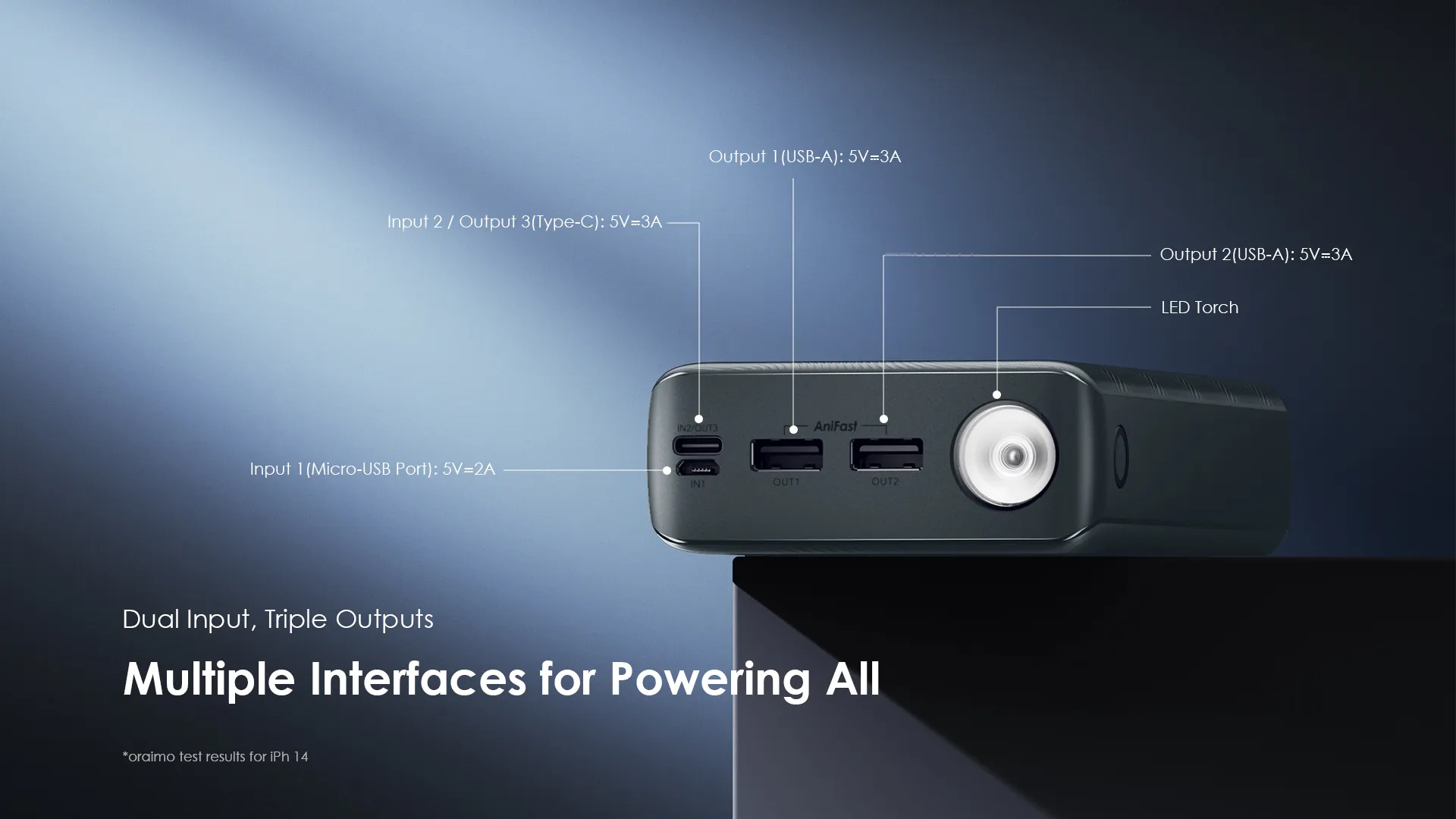 oraimo PowerBox 300 Lit 30000mAh 15W Power Bank OPB-1301 oraimo PowerBox 300 Lit 30000mAh 15W Power Bank OPB 301 3