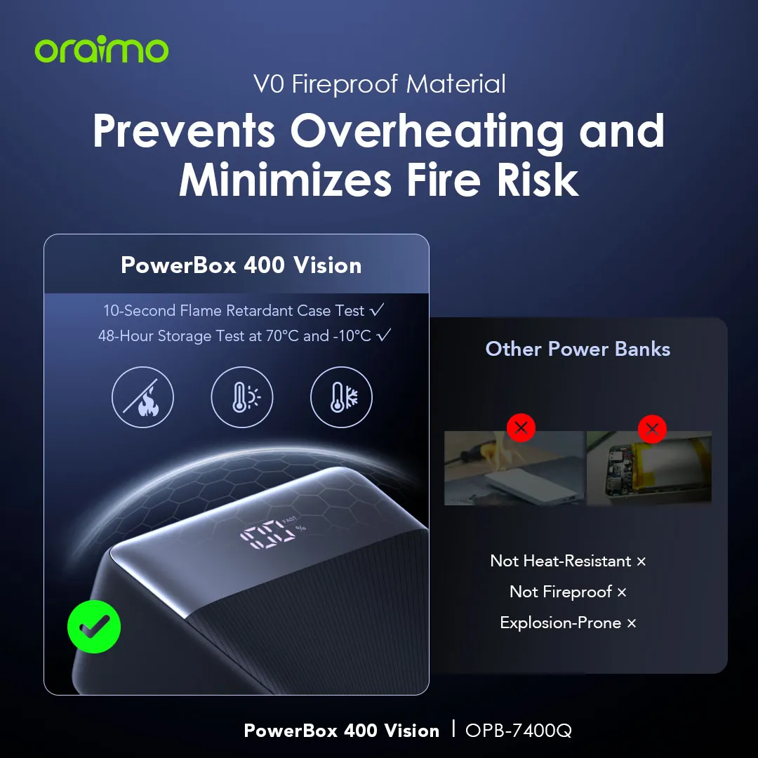 oraimo PowerBox 400 Vision 40000mAh 22.5W Power Bank OPB-7400Q oraimo PowerBox 400 Vision 40000mAh 22.5W Power Bank opb 7400Q 2