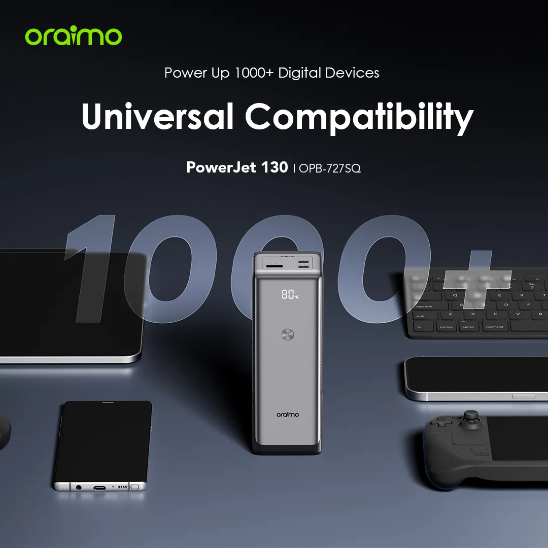 oraimo PowerJet 130 27600mAh 130W Power Bank opb 727SQ 9