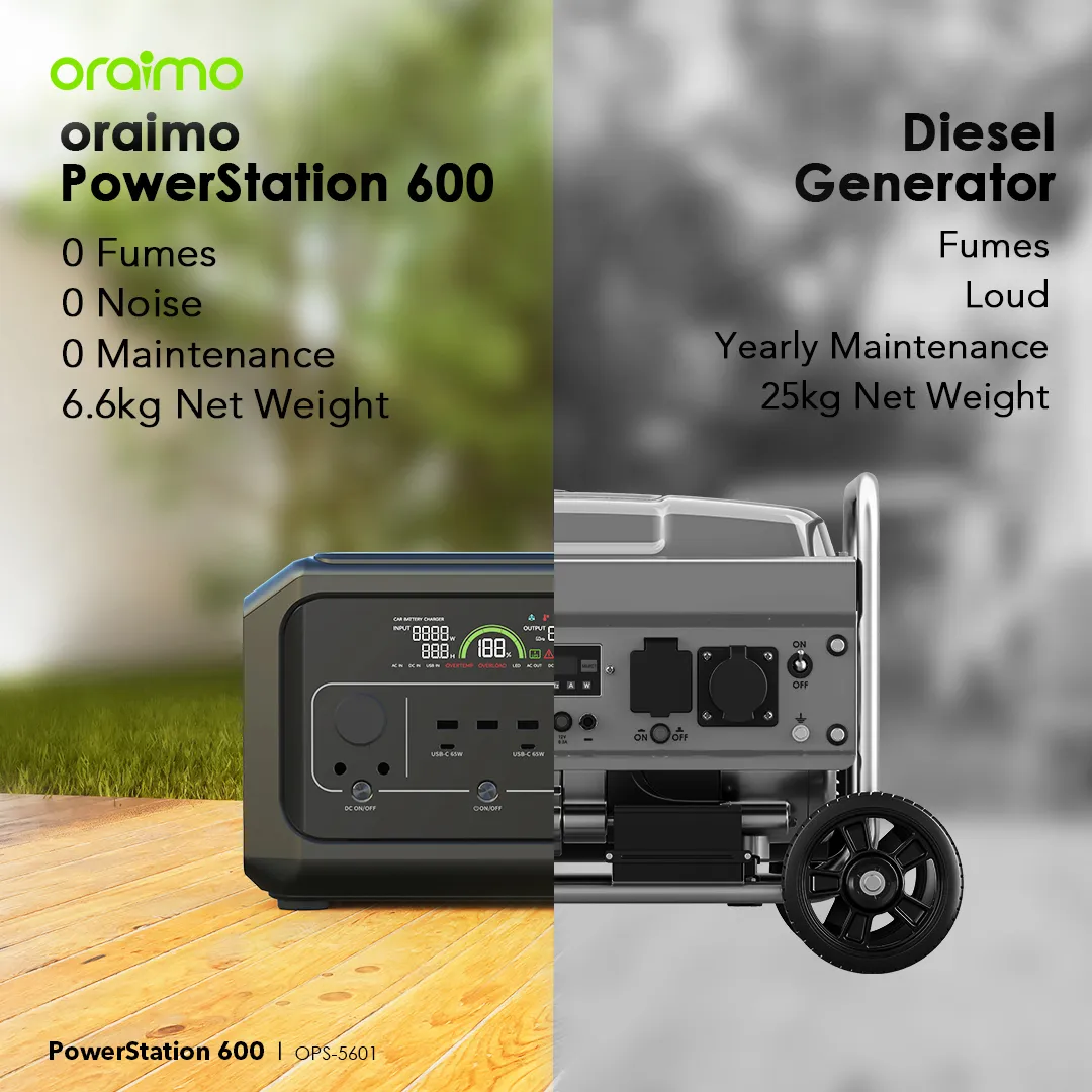 oraimo Powerstation 600 600W Portable Power Station OPS-5601 oraimo Powerstation 600 600W Portable Power Station ops 5601U 10