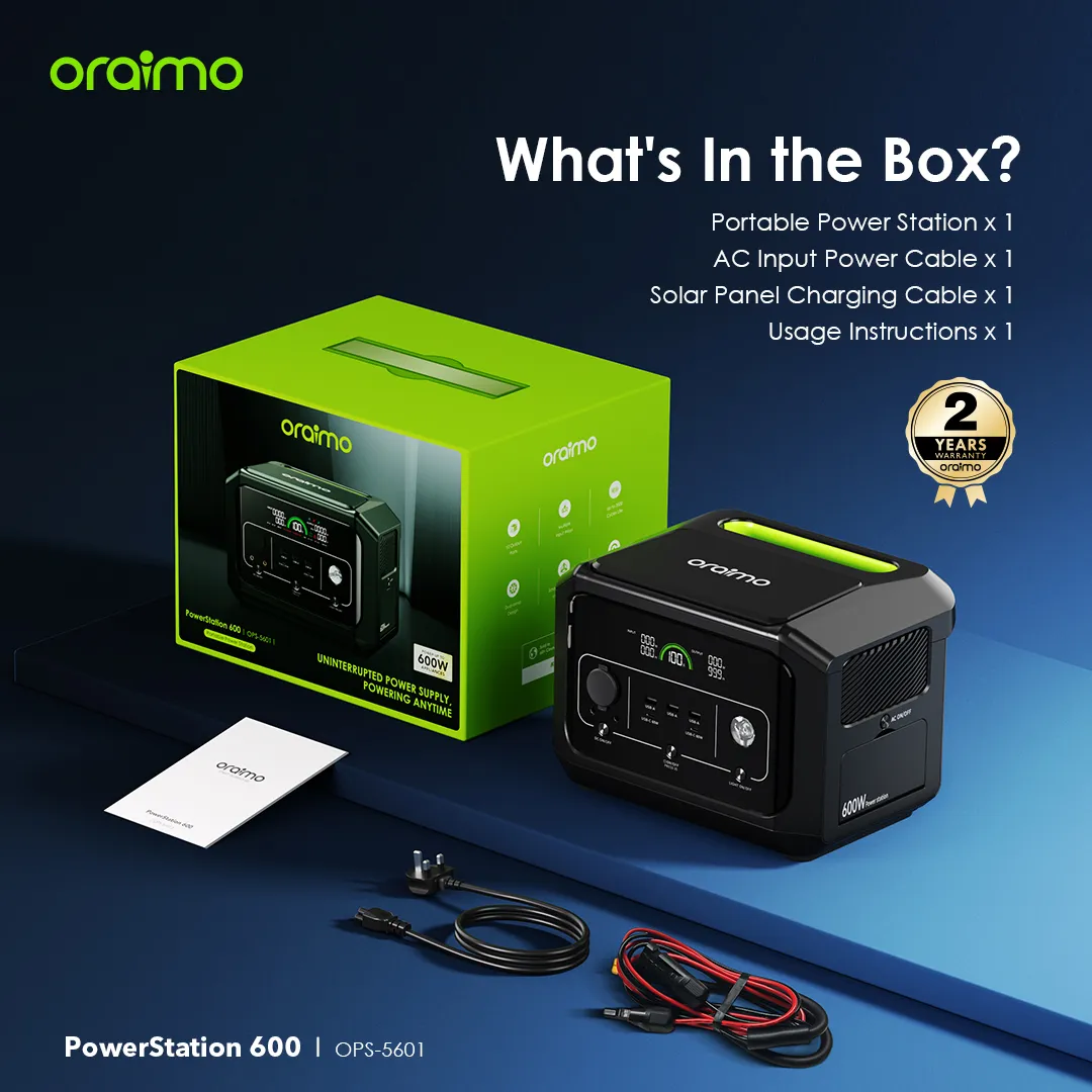 oraimo Powerstation 600 600W Portable Power Station OPS-5601 oraimo Powerstation 600 600W Portable Power Station ops 5601U 2